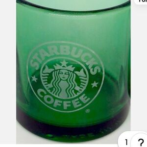 Starbucks Clear Green Glass Mermaid Mug Made in USA 12 oz.